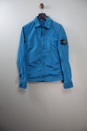 Stone Island Blue Nylon Metal Overshirt