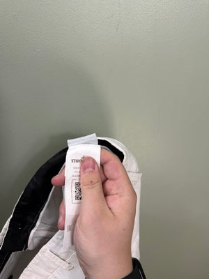 Stone Island White SL Cargo Bottoms
