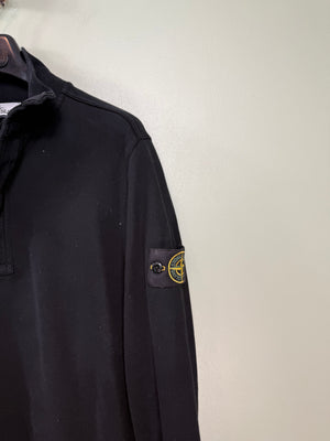 Stone Island Black 1/4 Zip Jumper
