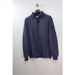 Stone Island Navy 1/4 Zip Jumper