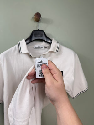 Stone Island White Slim Fit Polo