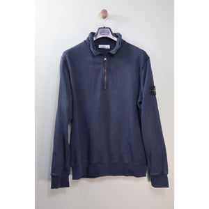 Stone Island Navy 1/4 Zip Jumper