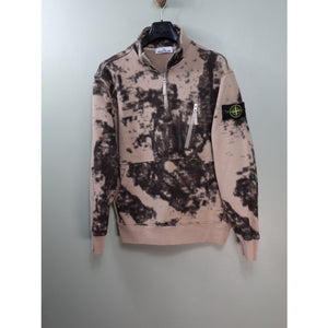 Stone Island Beige Digital Camo 1/4 Zip Jumper