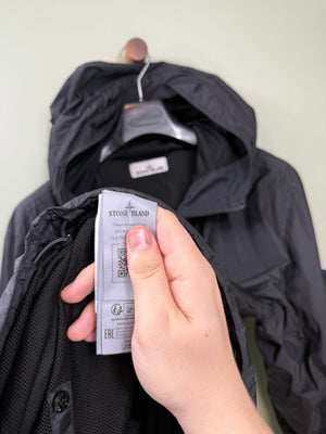 Stone Island Black Crinkle Reps Jacket