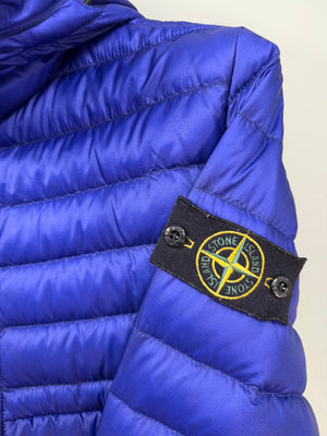 Stone Island Blue Biobased Ripstop Nylon Down Jacket