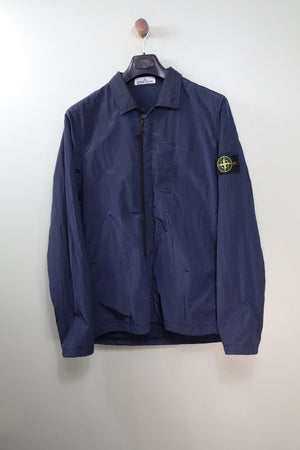 Stone Island Navy Nylon Metal Overshirt