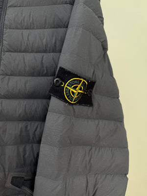 Stone Island Grey Loom Woven Down Jacket