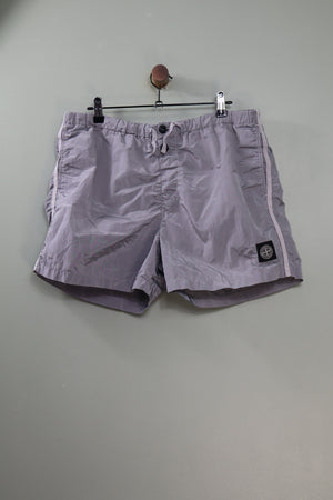 Stone Island Silver Nylon Metal Swim Shorts