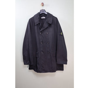 Stone Island Black Pea Coat Jacket