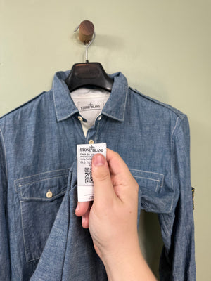 Stone Island Blue Denim Shirt