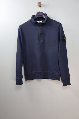 Stone Island Navy 1/4 Zip Jumper