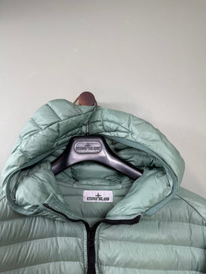 Stone Island Green Loom Woven Down Jacket