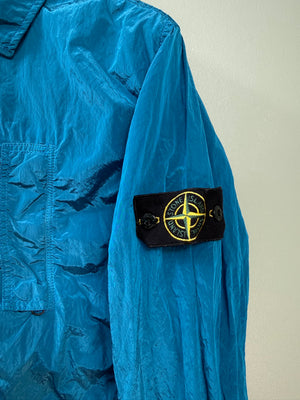 Stone Island Blue Nylon Metal Overshirt