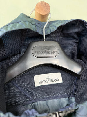 Stone Island Green And Blue Nylon Metal Weft Watro Jacket