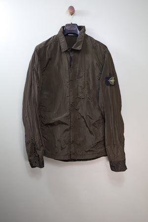 Stone Island Khaki Nylon Metal Overshirt