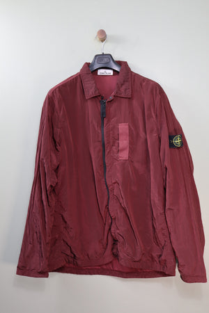 Stone Island Red Nylon Metal Overshirt