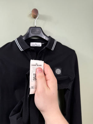Stone Island Black Slim Fit Polo