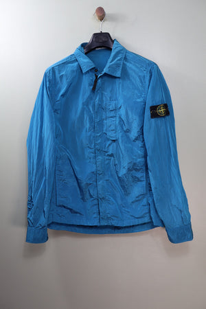 Stone Island Blue Nylon Metal Overshirt