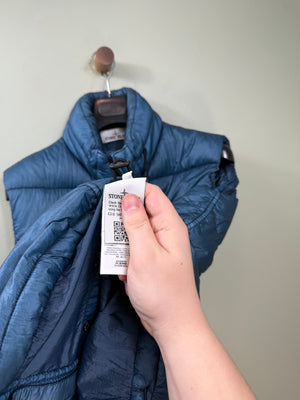Stone Island Blue Garment Dyed Down Gilet