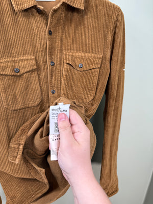 Stone Island Brown Corduroy Overshirt