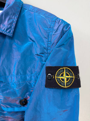 Stone Island Blue Pink Nylon Metal Weft Overshirt