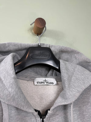 Stone Island Grey Zipped Hoodie