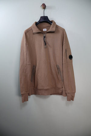 C.P. Company Brown 1/4 Zip Jumper