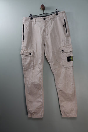 Stone Island Beige SL Cargo Bottoms