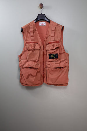 Stone Island x Supreme Orange Brushed Cotton Camo Tactical Vest