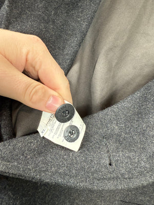 Stone Island Charcoal Grey Wool Parka Jacket
