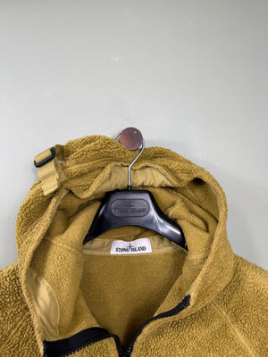 Stone Island Yellow Teddy Fleece Hoodie