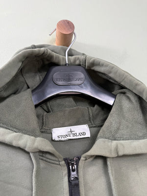 Stone Island Green Zipped Hoodie