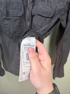 Stone Island Black Nylon Metal Overshirt
