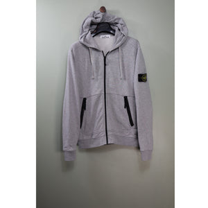 Stone Island Grey Zipped Hoodie