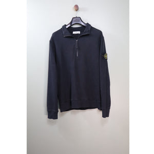Stone Island Black 1/4 Zip Jumper