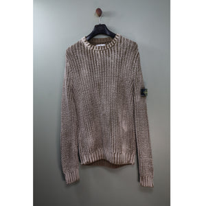 Stone Island Khaki Hand Corrosion Knit Jumper