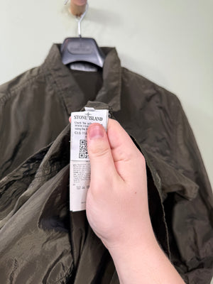 Stone Island Khaki Nylon Metal Overshirt