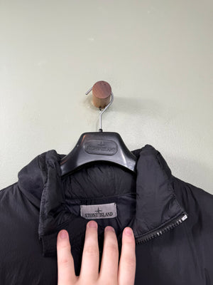 Stone Island Black Crinkle Reps Down Jacket