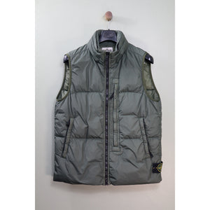 Stone Island Khaki Crinkle Reps Down Gilet