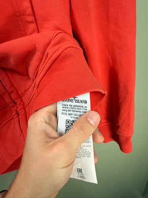Stone Island Red Zipped Hoodie