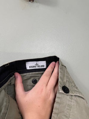 Stone Island Beige SL Cargo Bottoms