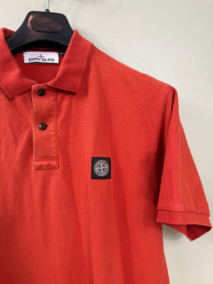 Stone Island Orange Regular Fit Polo