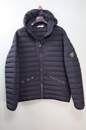 Stone Island Black Loom Woven Down Jacket