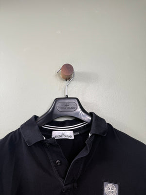 Stone Island Black Regular Fit Polo