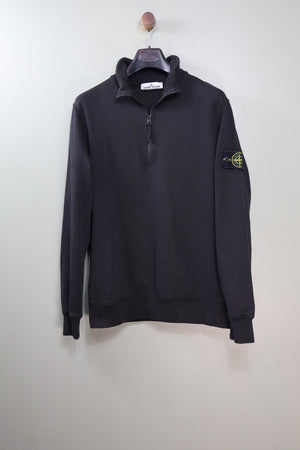 Stone Island Black 1/4 Zip Jumper