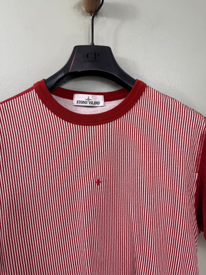 Stone Island Red Striped Marina T-Shirt