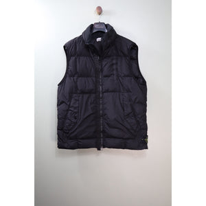 Stone Island Black Crinkle Reps Down Gilet
