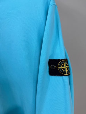 Stone Island Aqua Blue 1/4 Zip Jumper