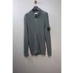 Stone Island Green Ribbed Cardigan