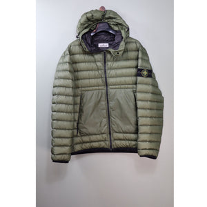Stone Island Green Bio-Based Ripstop Down Jacket